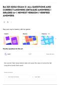 BA 323 SDSU EXAM 2 &vert; ALL QUESTIONS AND CORRECT ANSWERS &lpar;DETAILED ANSWERS&rpar; &vert; GRADED A&plus; &vert; NEWEST VERSION &vert; VERIFIED ANSWERS