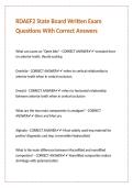 RDAEF2 State Board Written Exam Questions With Correct Answers