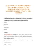 NRP 571 CRAIG HARRIS EPISODIC&NewLine;SOAP NOTE AND REFLECTION&NewLine;ASSESSMENT QUESTIONS AND&NewLine;ANSWERS &vert; 2026&sol;2027 UPDATE &vert; 100&percnt;&NewLine;CORRECT