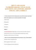 NRP 571 ADVANCED&NewLine;PATHOPHYSIOLOGY FINAL EXAM&NewLine;QUESTIONS AND ANSWERS &vert; 2026&sol;2027&NewLine;UPDATE &vert; 100&percnt; CORRECT