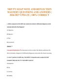 NRP 571 SOAP NOTE AND REFLECTION&NewLine;MASTERY QUESTIONS AND ANSWERS &vert;&NewLine;2026&sol;2027 UPDATE &vert; 100&percnt; CORRECT