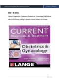 "Current Diagnosis & Treatment Obstetrics & Gynecology 12th Edition Test Bank &vert; 300&plus; Exam Q&A with Detailed Answers &vert; Written by Alan H&period; DeCherney&comma; Ashley S&period; Roman&comma; Lauren Nathan&comma; Neri Laufer"