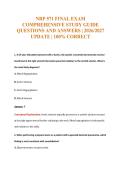 NRP 571 FINAL EXAM&NewLine;COMPREHENSIVE STUDY GUIDE&NewLine;QUESTIONS AND ANSWERS &vert; 2026&sol;2027&NewLine;UPDATE &vert; 100&percnt; CORRECT