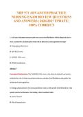 NRP 571 Exam Compilations with Complete & Verified Solutions