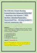 NU 578 Unit 5 Exam Nursing Comprehensive Advanced 2026&sol;2027 &ndash; Questions and Answers &vert; 100&percnt; Verified &vert; Detailed Rationales &ndash;Guaranteed Pass &ndash; Already Graded A&plus; &lpar;INSTANT DOWNLOAD PDF&rpar;