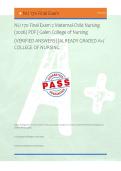 NU 170 Final Exam 2 Maternal-Child Nursing &NewLine;&lpar;2026&rpar; PDF &vert; Galen College of Nursing &NewLine;&lpar;VERIFIED ANSWERS&rpar; &vert;ALREADY GRADED A&plus;&sol; &NewLine;COLLEGE OF NURSING 