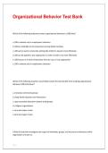 Organizational Behavior Test Bank&NewLine;Organizational Behavior&NewLine;OB Test Bank&NewLine;Organizational Behavior Study Guide