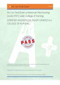NU 170 Final Exam 3 Maternal-Child Nursing &NewLine;&lpar;2026&rpar; PDF &vert; Galen College of Nursing &NewLine;&lpar;VERIFIED ANSWERS&rpar; &vert;ALREADY GRADED A&plus;&sol; &NewLine;COLLEGE OF NURSING 