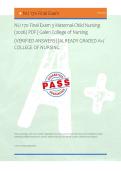 NU 170 Final Exam 3 Maternal-Child Nursing &NewLine;&lpar;2026&rpar; PDF &vert; Galen College of Nursing &NewLine;&lpar;VERIFIED ANSWERS&rpar; &vert;ALREADY GRADED A&plus;&sol; &NewLine;COLLEGE OF NURSING 
