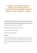 NUR 265 - ADVANCED MEDICAL-&NewLine;SURGICAL NURSING EXAM 4&NewLine;QUESTIONS AND ANSWERS &vert; 2026&sol;2027&NewLine;UPDATE &vert; 100&percnt; CORRECT &ndash; GALEN&period;
