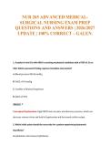 NUR 265 Exam Compilations with Complete & Verified Solutions