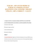 NUR 265 - ADVANCED MEDICAL-&NewLine;SURGICAL NURSING EXAM 5&NewLine;QUESTIONS AND ANSWERS &vert; 2026&sol;2027&NewLine;UPDATE &vert; 100&percnt; CORRECT &ndash; GALEN&period;