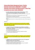 Arizona Real Estate Salesperson Exam &vert; Practice &NewLine;Questions And Answers 2026&sol;2027 &vert; Complete &NewLine;Questions And Answers &lpar;Verified Answers&rpar; &vert; Exam Prep &NewLine;Comprehensive Exam Guide 2026&2027