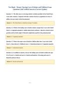 Test Bank - Wong's Nursing Care of Infants and Children Exam&NewLine;Questions with Verified Answers &lpar;Correct Update&rpar;