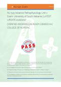 NU 545 Advance Pathophysiology Unit 2 &NewLine;Exam- University of South Alabama &vert; LATEST &NewLine;UPDATE 2026&sol;2027 &NewLine;&lpar;VERIFIED ANSWERS&rpar; &vert;ALREADY GRADED A&plus;&sol; &NewLine;COLLEGE OF NURSING 