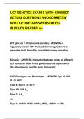 UCF GENETICS EXAM 1 WITH CORRECT &NewLine;ACTUAL QUESTIONS AND CORRECTLY &NewLine;WELL DEFINED ANSWERS LATEST &NewLine;ALREADY GRADED A&plus; 