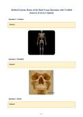 Skeletal System&colon; Bones of the Body Exam Questions with Verified&NewLine;Answers &lpar;Correct Update&rpar;