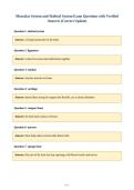 Muscular System and Skeletal System Exam Questions with Verified&NewLine;Answers &lpar;Correct Update&rpar;