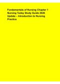 Fundamentals of Nursing Chapter 1 Nursing Today Study Guide 2026 Update &ndash; Introduction to Nursing