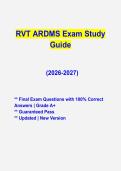 ARDMS RVT Exam 2026&sol;2027 &ndash; Vascular Technology VT Study Guide & Exam Prep