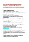 NR547 MIDTERM EXAM&colon; 200 HIGH-YIELD PRACTICE QUESTIONS & COMPREHENSIVE RATIONALES ON DIFFERENTIAL DIAGNOSIS AND PSYCHIATRIC ASSESSMENT