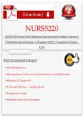 NURS 5220 Exam 1 Key Questions and Answers with Correct Answers 