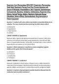 Respiratory Care Pharmacology 2026&sol;2027 &vert; Respiratory Pharmacology Study Guide&comma; Respiratory Therapy Exam Prep&comma; Practice Questions with Answers & Rationales&comma; Bronchodilators&comma; Beta-2 Agonists&comma; Anticholinergics&comma; Corticosteroids&comma; Mucolytics&comma; Antibiotics&comma; Anti
