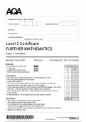 AQA Further Maths L2 8365 2 June 2026 QP