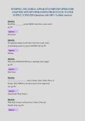 PUMPING AND AERIAL APPARATUS DRIVER&sol; OPERATOR&sol;&NewLine;CHAPTER 10 PUMP OPERATIONS FROM STATIC WATER&NewLine;SUPPLY &vert; UPDATED Questions with 100&percnt; Verified Answers&NewLine;