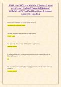 BIOL 101&sol; BIOL101 Module 6 Exam&colon; &lpar;Latest &NewLine;2026&sol; 2027 Update&rpar; Essential Biology I &NewLine;W&sol;Lab &vert; 100&percnt; Verified Questions & correct &NewLine;Answers &vert; Grade A