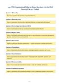 wgu C715 Organizational Behavior Exam Questions with Verified&NewLine;Answers &lpar;Correct Update&rpar;