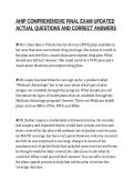 AHIP COMPREHENSIVE FINAL EXAM UPDATED&NewLine;ACTUAL QUESTIONS AND CORRECT ANSWERS