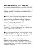 AHIP EXAM CERTIFICATION EVALUATION REVIEW&NewLine;UPDATED ACTUAL QUESTIONS AND CORRECT ANSWERS