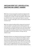 AHIP EXAM SCRIPT SET 2 UPDATED ACTUAL&NewLine;QUESTIONS AND CORRECT ANSWERS