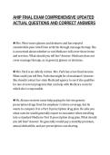 AHIP FINAL EXAM COMPREHENSIVE UPDATED&NewLine;ACTUAL QUESTIONS AND CORRECT ANSWERS