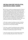 AHIP FINAL EXAM SET 6 UPDATED ACTUAL&NewLine;QUESTIONS AND CORRECT ANSWERS