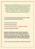 MINNESOTA DENTAL JURISPRUDENCE EXAM TEST BANK ACTUAL 2026&sol;2027 HIGH YIELD PRACTICE QUESTIONS AND STUDY GUIDE COMPLETE ACCURATE EXAM APPROVED QUESTIONS AND CORRECT VERIFIED ANSWERS WITH DETAILED RATIONALES &lpar;RELIABLE ANSWERS&rpar; CURRENTLY UPDATED VERSION 2026 