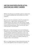 AHIP FWA EXAM PAPER UPDATED ACTUAL&NewLine;QUESTIONS AND CORRECT ANSWERS
