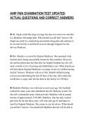 AHIP FWA EXAMINATION TEST UPDATED&NewLine;ACTUAL QUESTIONS AND CORRECT ANSWERS
