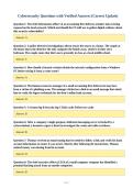 Cybersecurity Questions with Verified Answers &lpar;Correct Update&rpar;