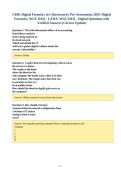 C840&colon; Digital Forensics in Cybersecurity Pre-Assessment&comma; D431 Digital&NewLine;Forensics&comma; WGU D431 - LAWS&comma; WGU D431 - Digital Questions with&NewLine;Verified Answers &lpar;Correct Update&rpar;