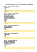 Cybersecurity Questions with Verified Answers &lpar;Correct Update&rpar;