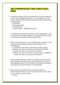 HESI PHARMACOLOGY FINAL EXAM III WITH RATIONALES &sol;BEST STUDY GUIDE 