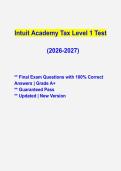 Intuit Academy Tax Level 1 Exam 2026&sol;2027 &ndash; Study Guide&comma; Practice Questions & Exam Prep&NewLine;