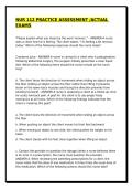 NUR 112 PRACTICE ASSESSMENT&period;