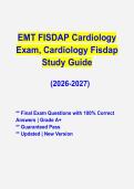 EMT FISDAP Cardiology Exam 2026&sol;2027 &ndash; Study Guide&comma; Practice Questions & Exam Prep&NewLine;