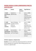 NUR2811 MODULE 2 EXAM&colon; COMPREHENSIVE PRACTICE QUESTION BANK