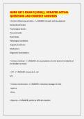 NURS 1871 EXAM 2 &lbrack;2026&rsqb; &vert; UPDATED ACTUAL&NewLine;QUESTIONS AND CORRECT ANSWERS