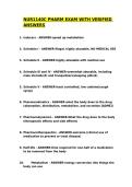 NUR1140C PHARM EXAM WITH VERIFIED ANSWERS