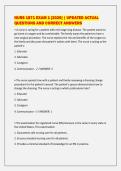 NURS 1871 EXAM 1 &lbrack;2026&rsqb; &vert; UPDATED ACTUAL&NewLine;QUESTIONS AND CORRECT ANSWERS